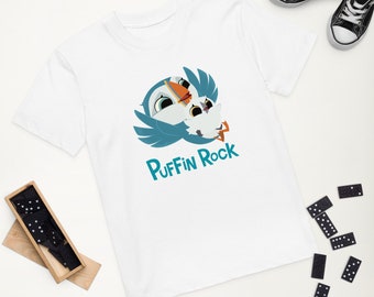 Puffin Rock - Marchandise officielle - T-shirt bio enfant blanc