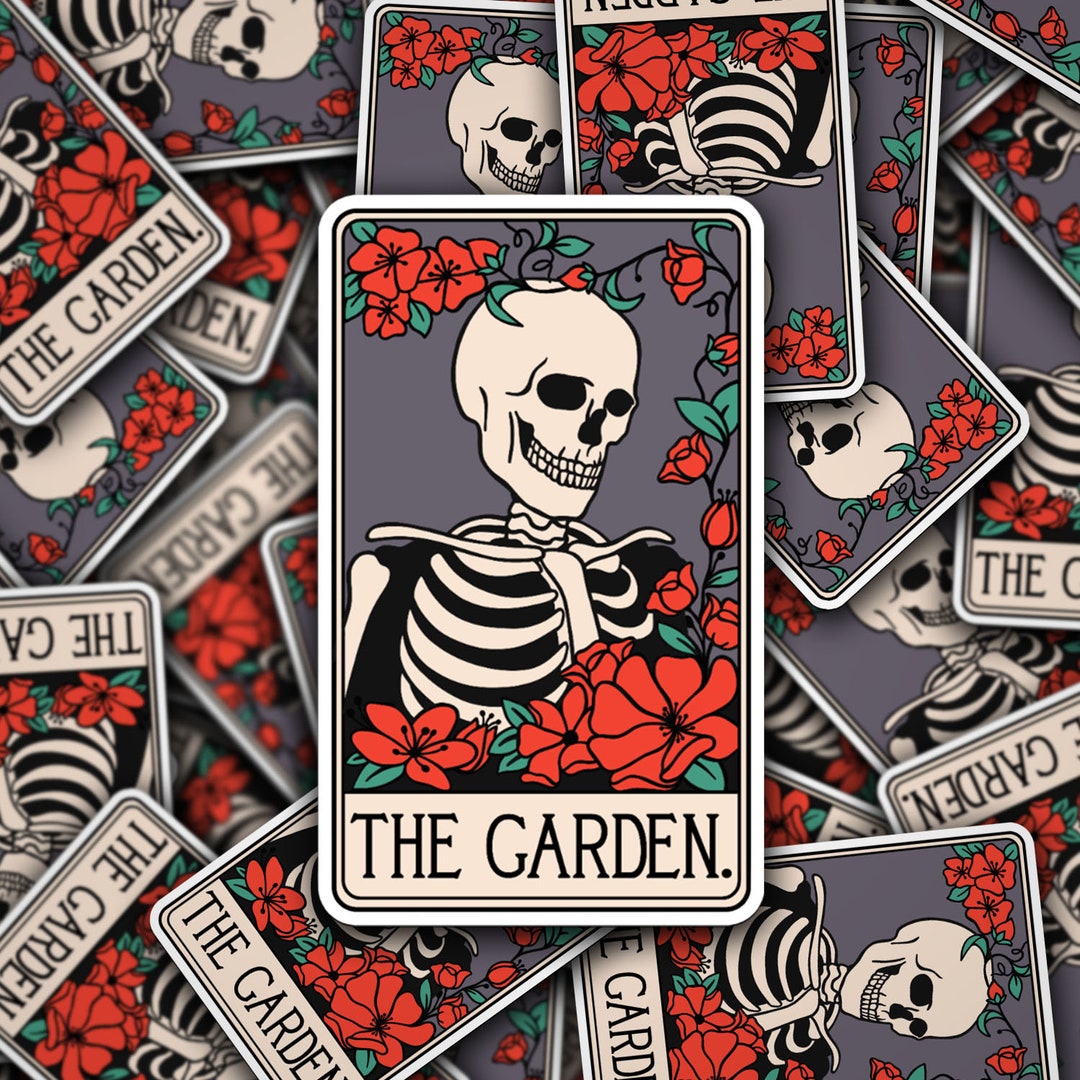 The Garden Tarot Card Vinyl Sticker Approximately 2.902 Etsy