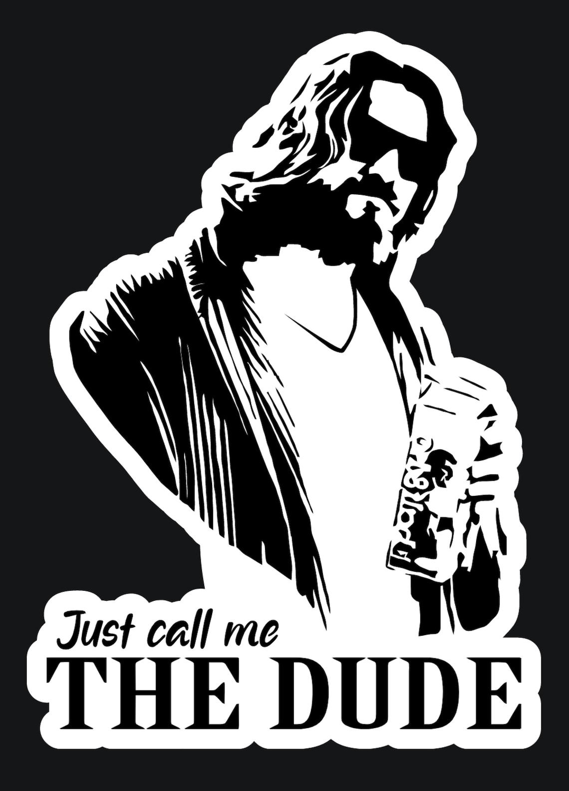 2 Movie Stickers Vinyl Stickers Movie the Dude Walter Etsy