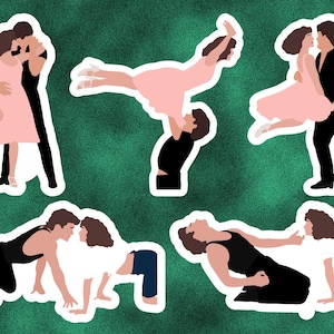 5 Movie Stickers - Approximately 1.677-3.25 x 1.95-3 Inches