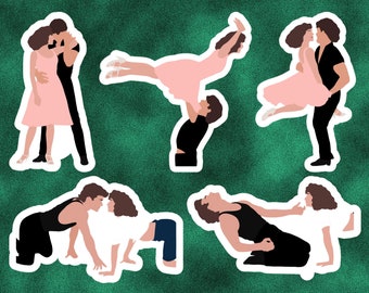 5 Movie Stickers - Approximately 1.677-3.25 x 1.95-3 Inches