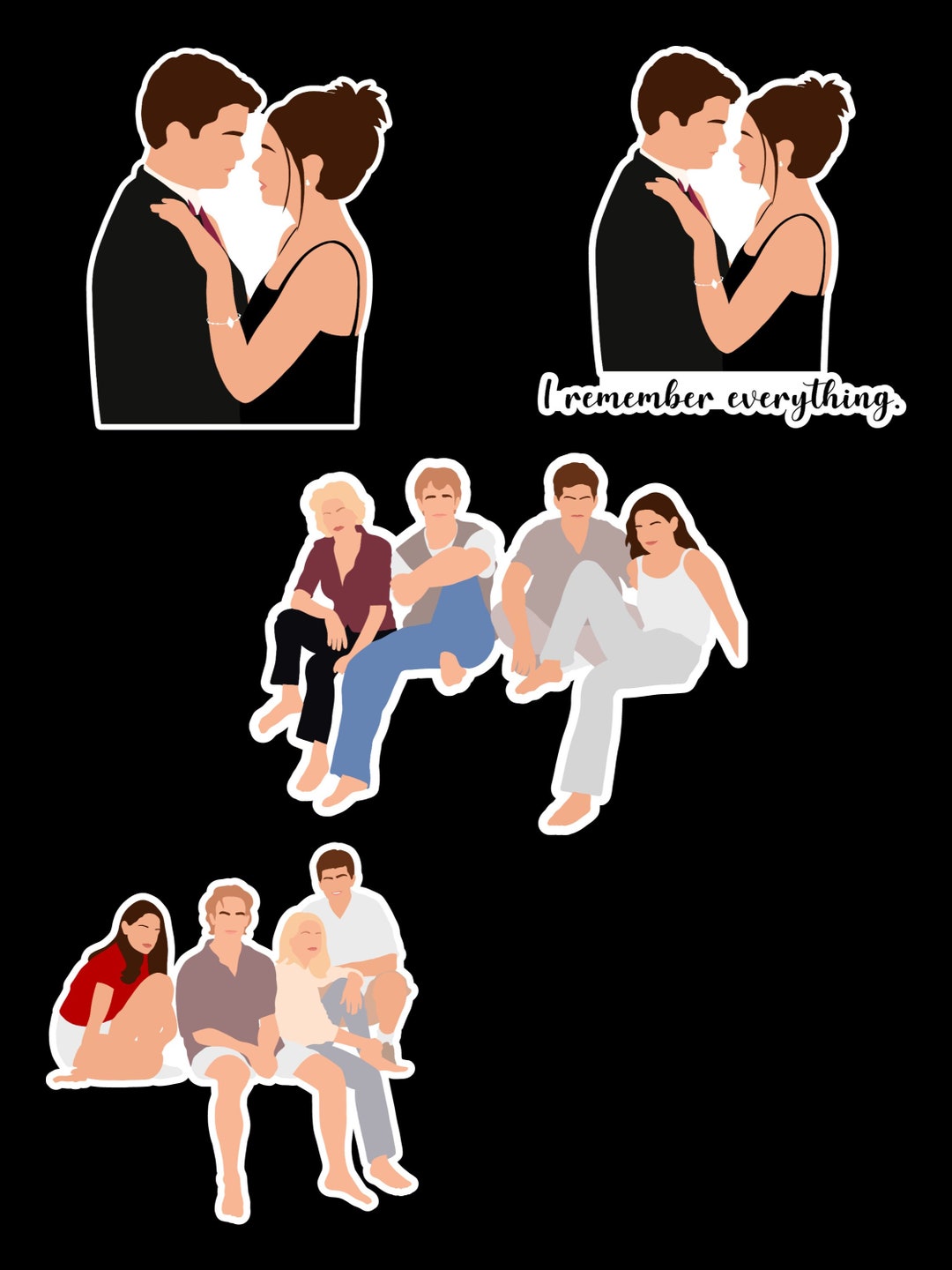 4 TV Show Stickers - Etsy