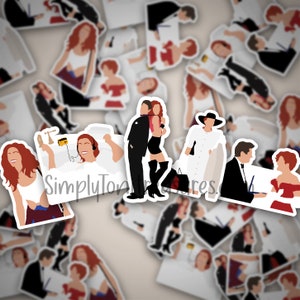 5 Movie Parody Stickers - Approximately  2.322-3.25 inches x 2.399-3.25 inches