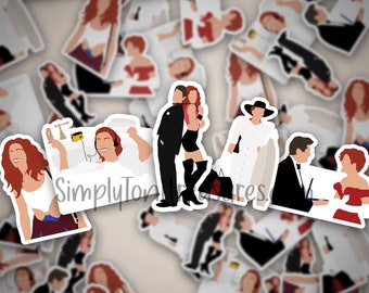5 Movie Parody Stickers - Approximately  2.322-3.25 inches x 2.399-3.25 inches
