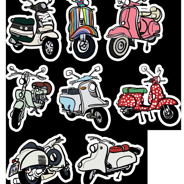 Scooter Stickers Etsy