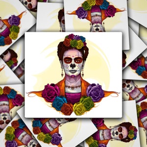 1 Frida Sugar Skull Sticker