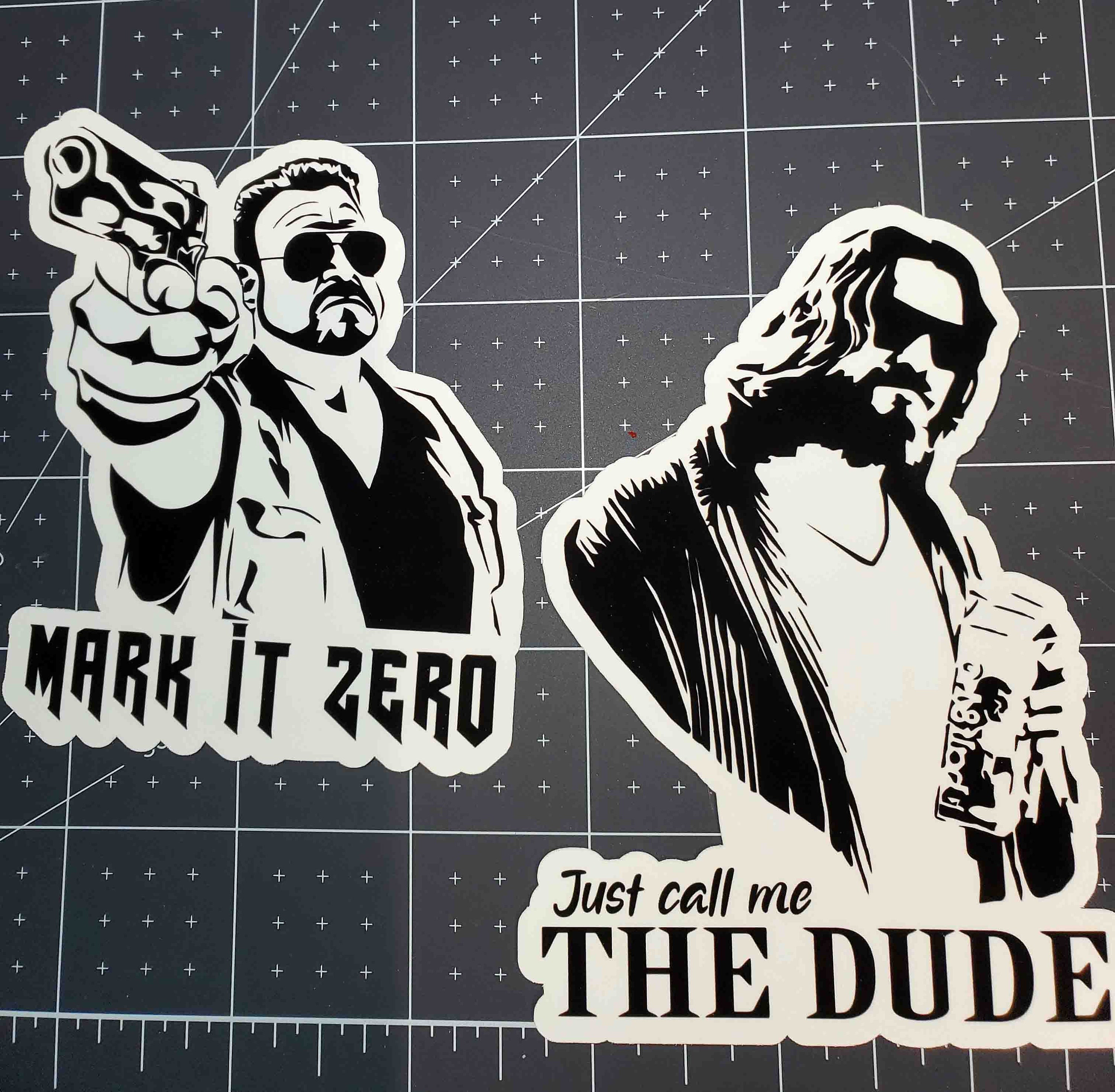 The Big Lebowski Stickers: the Dude & Walter Sobchak - Vinyl Stickers ...