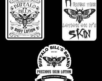 Choose 1 of 3 Horror Sticker Buffalo Bill Stickers