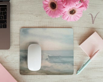 Pacific Waves Goodbye 2 Mouse Pad, Original Art, Custom Mouse Pad, Ocean Mouse Pad, Waves Mousepad, 8.7" x 7.1" Mouse Pad