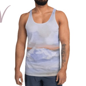 Pacific Waves Goodbye 1 All-Over Print Tank, Męski Tank, Damski Tank, Ocean Waves Tank, Beach Waves Tank, Koszulka z nadrukiem w stylu oceanicznym