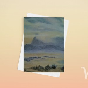 Grußkarte, The Wind Original Kunst Grußkarte, Original Kunst Grußkarte, 5" x 7" Grußkarte mit Umschlag, Bergkarte
