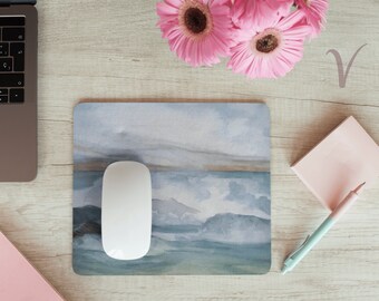 Pacific Waves Art Mouse Pad: Original Ocean Design