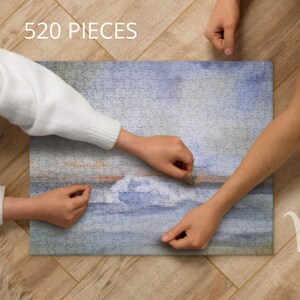 Pacific Waves Goodbye 1 Puzzle, Oryginalne dzieło artysty, Puzzle dla dorosłych, Puzzle oceaniczne, 252 lub 520 elementów układanki