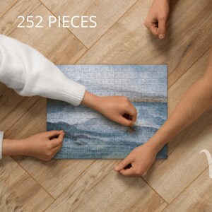 Pacific Waves Goodbye 3 Puzzle, Oryginalne dzieło artysty, Puzzle dla dorosłych, Puzzle oceaniczne, 252 lub 520 elementów układanki