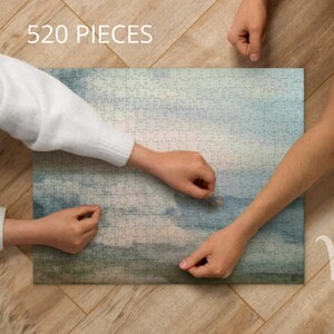 Puzzle Pacific Waves Goodbye 2, Oryginalne dzieło artysty, Puzzle dla dorosłych, Puzzle oceaniczne, 252 lub 520 elementów układanki