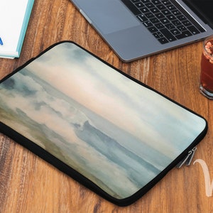 Pacific Waves Goodbye 2 Etui na laptopa, Oryginalna sztuka, Etui na laptopa 13 cali, Etui na laptopa 15 cali, Etui na laptopa, Etui na laptopa Ocean Wave