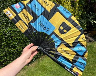 Grindr Clack Fan: Festival Drag Queen Bamboo Hand Fan