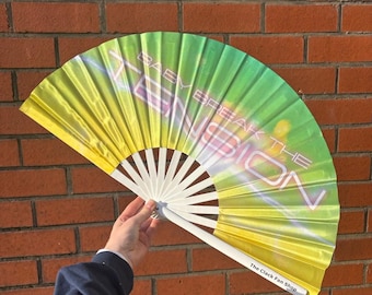Baby Break The Tension Clack Fan: Bamboo Rave Festival Fan