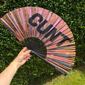 Iridescent Cunt Fan / Drag Fan / Clack Fan / Festivals / Drag Queen