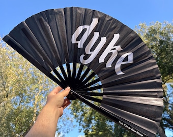 Dyke Fan, Bamboo Clack Fan for Festivals & Pride
