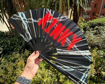 Kinky Clack Fan: Bamboo Handle, Festival Accessory