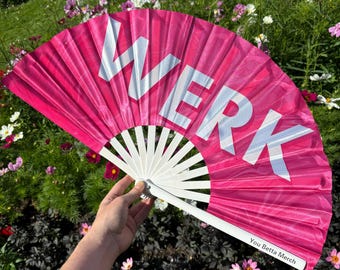 Werk Fan: Bamboo Clack Fan for Festivals & Drag Events