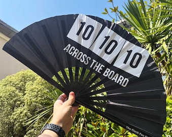 10s 10s 10s Across The Board Fan: Bamboo Handle - Drag Queen, Festivals