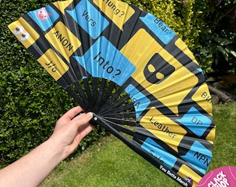 Grindr Clack Fan: Festival Drag Queen Bamboo Hand Fan