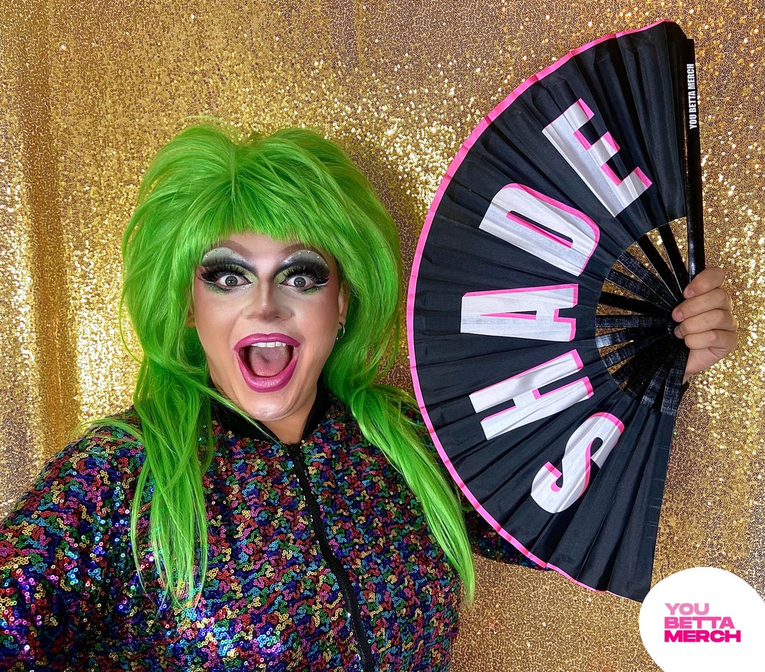 Shade Fan / Drag Fan / Clack Fan / Festivals / Drag Queen - Etsy UK