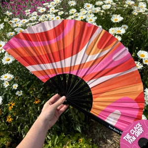 70s Style Clack Fan: Retro Festival Drag Queen Fan