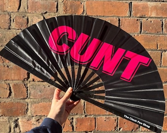 Pink Cunt Fan / Drag Fan / Clack Fan / Festivals / Drag Queen