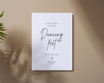 A treat for your dancing feet - Wedding decor flip flop sign