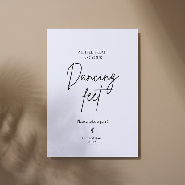 A treat for your dancing feet - Wedding decor flip flop sign