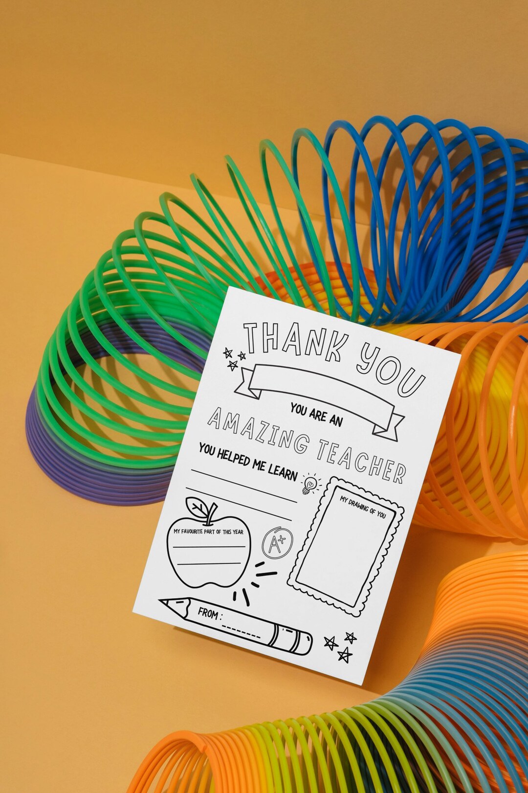 Teacher Thank You Coloring Page: End of Year Gift - Etsy