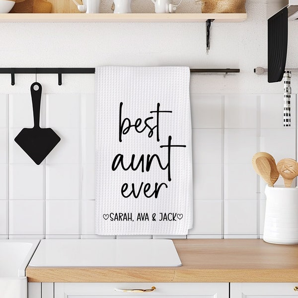 Best Mom Ever Dish Towel, Mother's Day Gift, Gift for Mom, Kitchen Towel, Personalized Towel