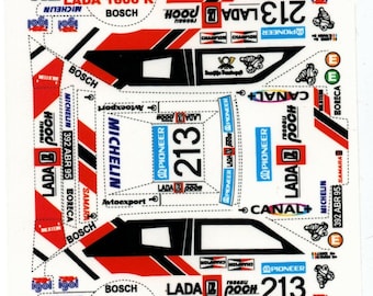 1/43 Decals for Lada Samara T3 Poch #213 Rally Paris-Dakar 1990