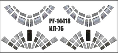 1/144 PAS-Decals #PF-14418 - Photo glazed cockpit on the Ilyushin IL-76