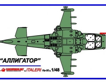 1:48 NeOmega #48110 - Conversion Resin set Ka-52 for Italeri / Revell Ka-50 kit.