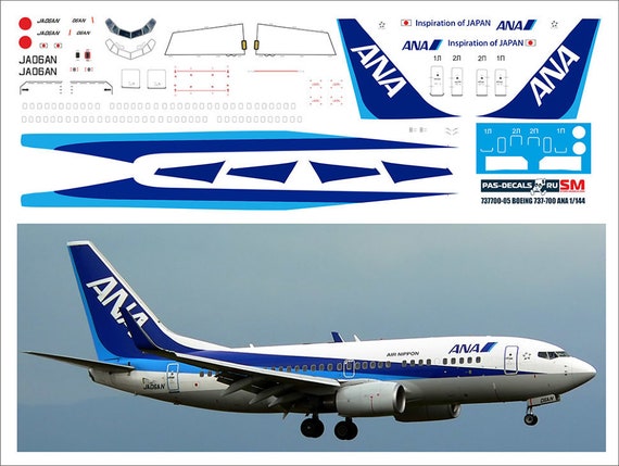 1/144 PAS-デカール #737700-05 - ボーイング 737-700 ANA 1/144 PAS-デカール #737700-05 - ボーイング 737-700 ANA