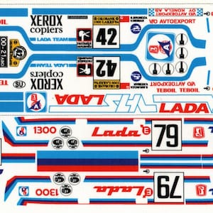 1/43 Decals for VAZ Lada-2101 #79 Kolcevaja, Lada-2105 VFTS #42 Rally 1000 Lakes