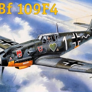 1:72 Amodel 72125 - Messerschmitt Bf-109 F-4 Caça da Segunda Guerra Mundial com decalques especiais