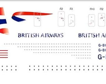 1/144 PAS-Decals #0001-02 - Concorde British Air, decal for Revell, Airfix kit