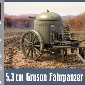 1/35 Copper State Models #35011 - 5,3 cm Gruson Fahrpanzer WW I. Kit modello in plastica.