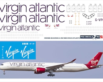1/144 PAS-Decals #3501000-06 - Airbus A350-1000 Virgin Atlantic. Decal