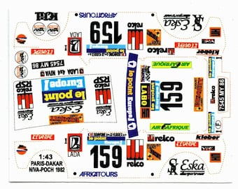 1/43 Decals for Lada 4x4 Niva Poch #159 Rally Paris-Dakar 1982