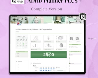 ADHD Notion Planner: Ultimate Life Organization (Digital Download)