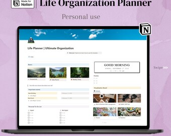 Notion Life Planner Template: ADHD-Friendly, Ultimate Organization (PLR)