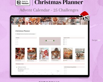 Christmas Advent Calendar Notion Planner 2024 (Digital Download)