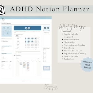 Adhd Notion Planner Notion Template Easy And Simple To Fill Etsy Adhd Notion Planner Notion Template Easy And Simple To Fill Etsy
