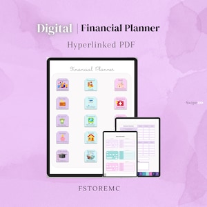 Planificador financiero con hipervínculos: Seguimiento diario del presupuesto (PDF digital)